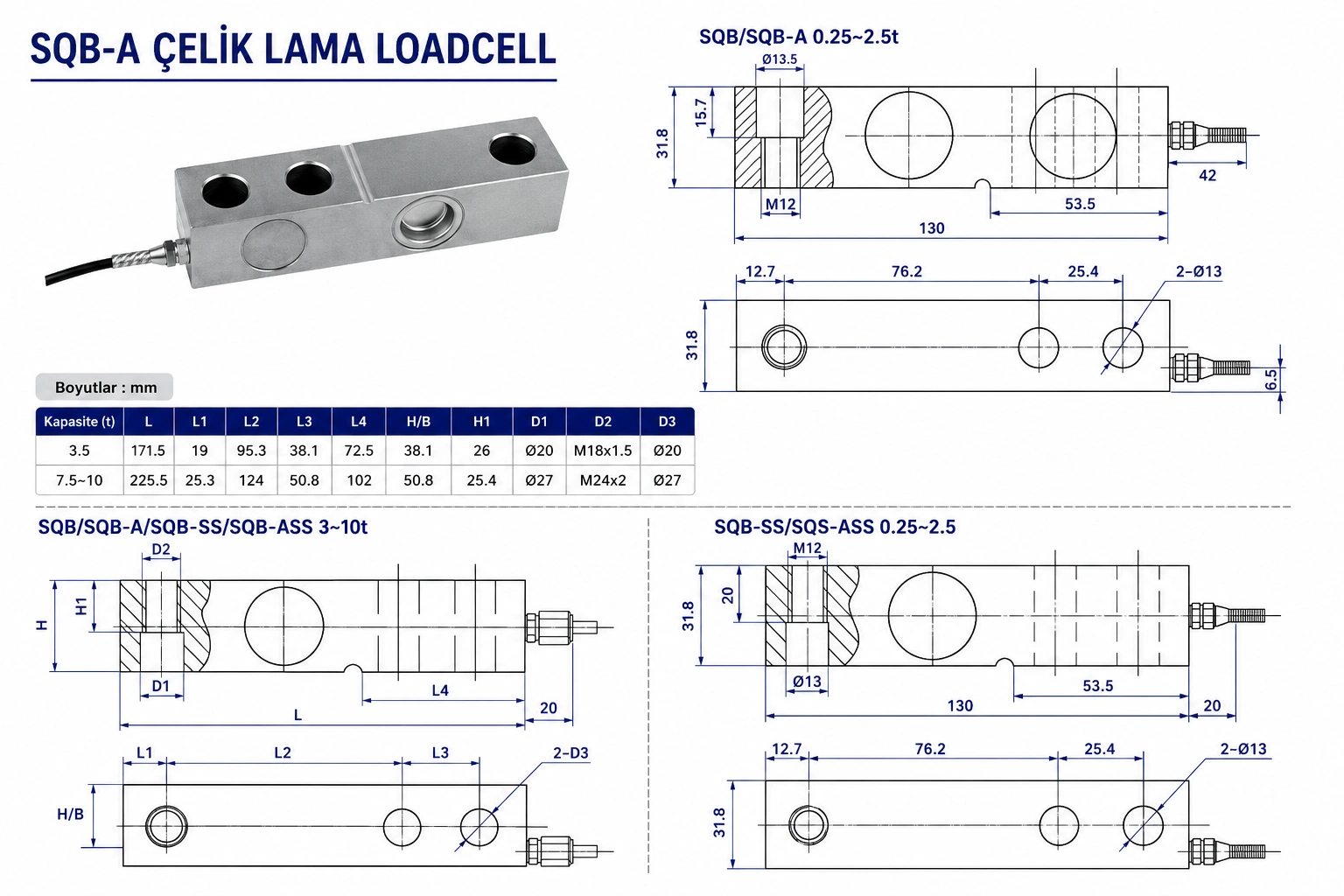 Keli SQB-A Loadcell Keli SQB-A Loadcell